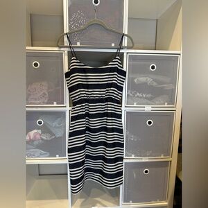 J. Crew Navy and White Striped Mini Dress